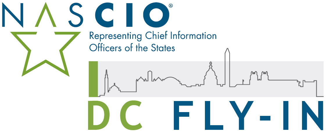 Event logo for DC Fly-In incorporating NASCIO logo into DC skyline