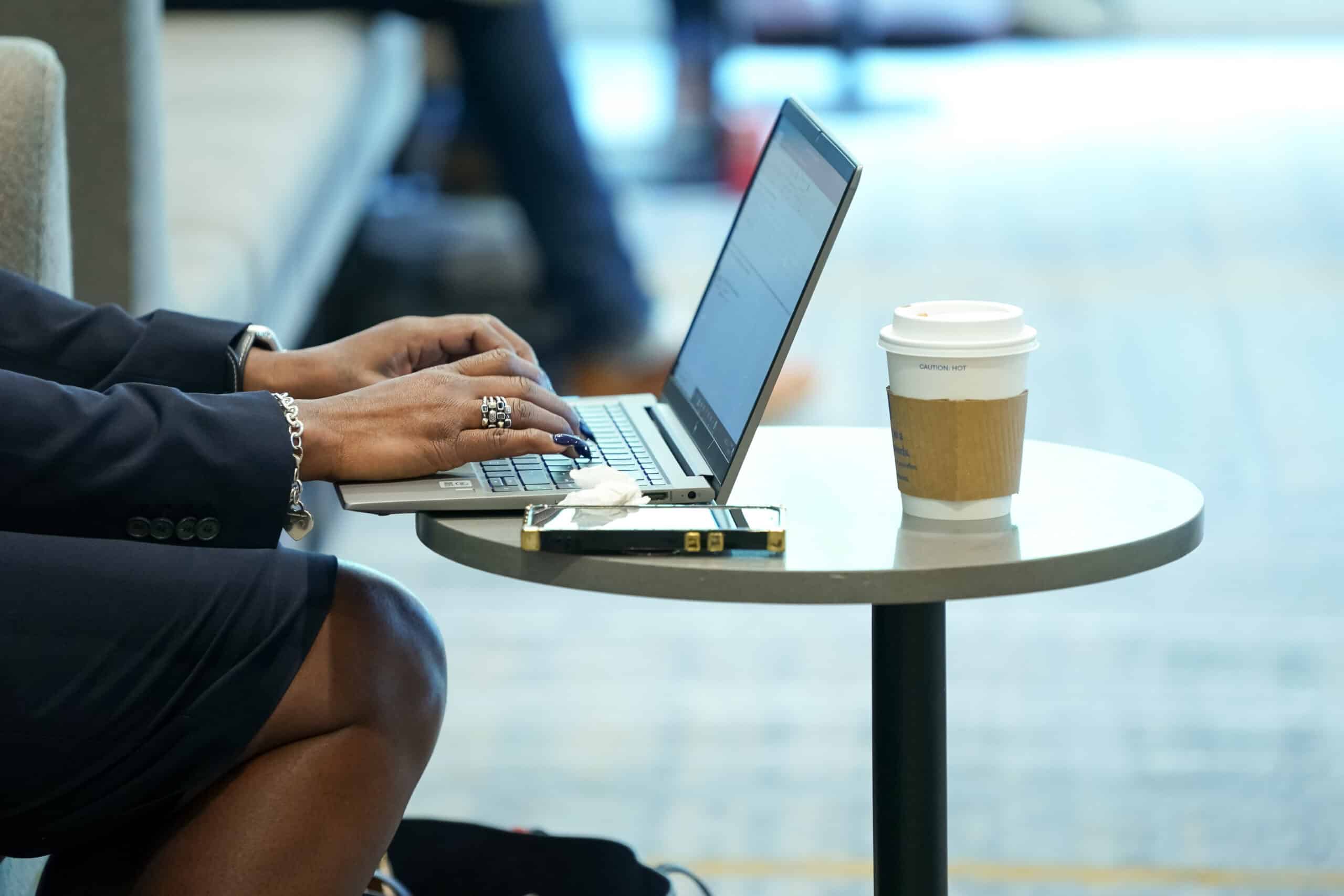 Woman at a laptop